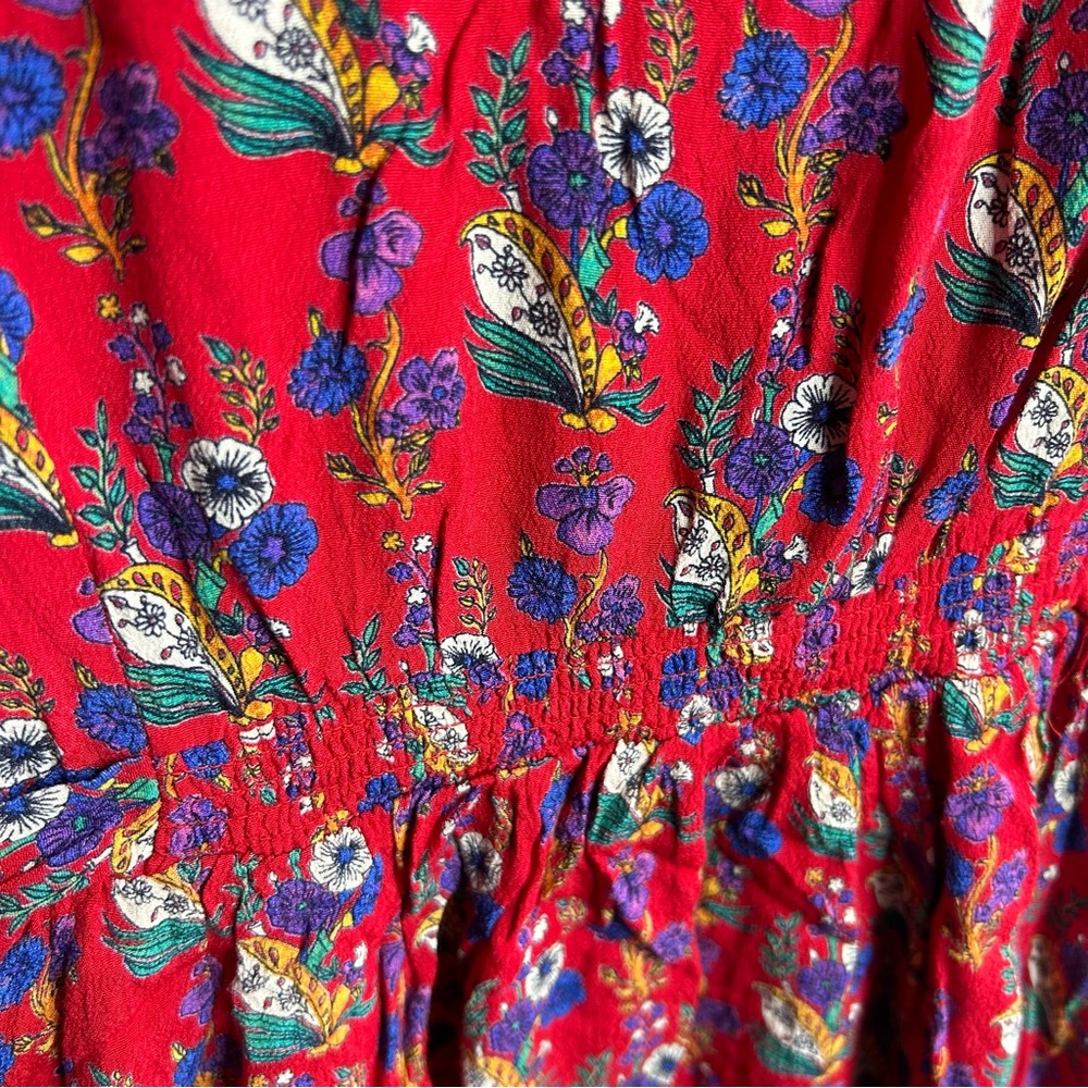 Anthropologie Red Ruffled Tiered Sundress - Picture 10 of 11